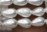 CSB2123 15.5 inches 4*7mm teardrop shell pearl beads wholesale