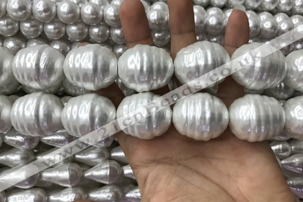 CSB2128 15.5 inches 26*30mm baroque shell pearl beads wholesale