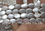 CSB2134 15.5 inches 10*15mm oval shell pearl beads wholesale