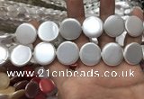 CSB2142 15.5 inches 22mm coin shell pearl beads wholesale