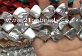 CSB2161 15.5 inches 16*16mm - 18*20mm baroque shell pearl beads