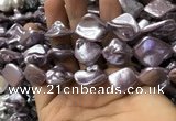 CSB2163 15.5 inches 16*16mm - 18*20mm baroque shell pearl beads