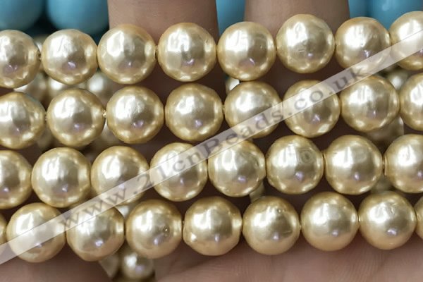 CSB2189 15.5 inches 20mm ball shell pearl beads wholesale