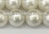 CSB2203 15.5 inches 10mm round wrinkled shell pearl beads wholesale