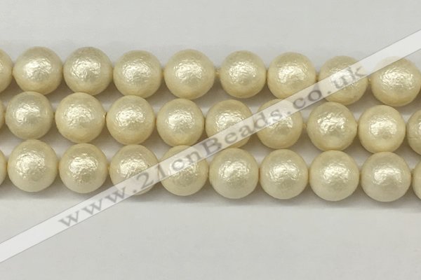 CSB2216 15.5 inches 16mm round wrinkled shell pearl beads wholesale