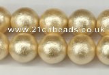 CSB2222 15.5 inches 8mm round wrinkled shell pearl beads wholesale