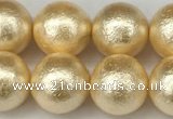 CSB2224 15.5 inches 12mm round wrinkled shell pearl beads wholesale