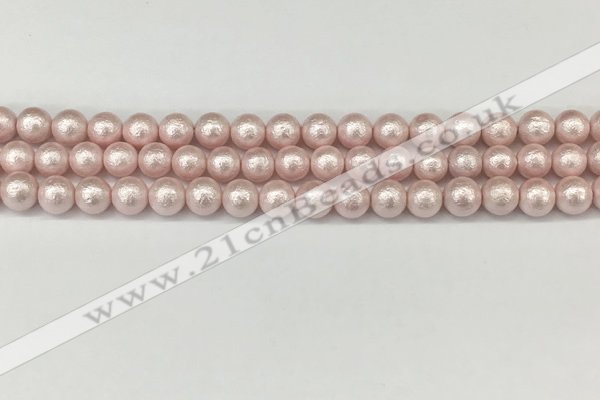 CSB2231 15.5 inches 6mm round wrinkled shell pearl beads wholesale