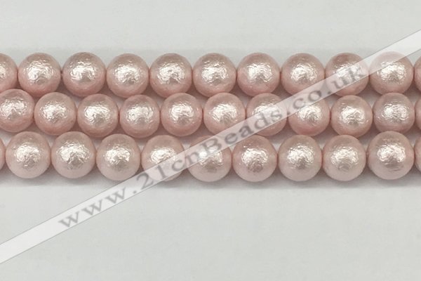 CSB2236 15.5 inches 16mm round wrinkled shell pearl beads wholesale