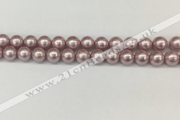 CSB2243 15.5 inches 10mm round wrinkled shell pearl beads wholesale