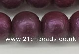 CSB2256 15.5 inches 16mm round wrinkled shell pearl beads wholesale