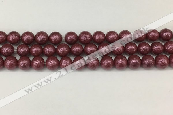 CSB2262 15.5 inches 8mm round wrinkled shell pearl beads wholesale