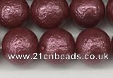 CSB2263 15.5 inches 10mm round wrinkled shell pearl beads wholesale