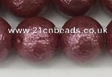 CSB2266 15.5 inches 16mm round wrinkled shell pearl beads wholesale