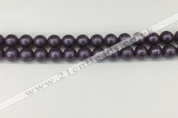 CSB2272 15.5 inches 8mm round wrinkled shell pearl beads wholesale