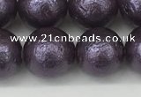 CSB2274 15.5 inches 12mm round wrinkled shell pearl beads wholesale