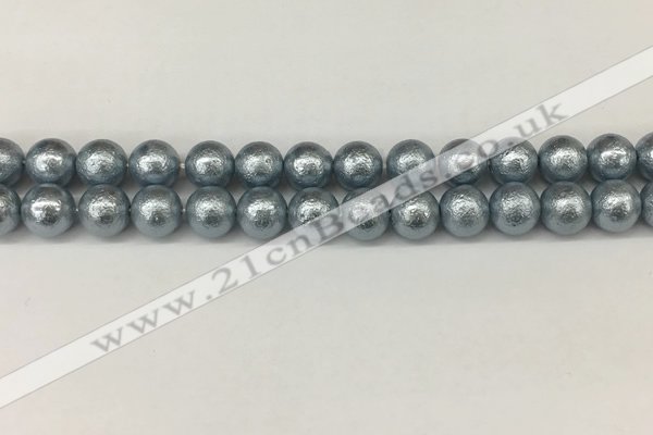 CSB2282 15.5 inches 8mm round wrinkled shell pearl beads wholesale