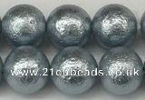 CSB2283 15.5 inches 10mm round wrinkled shell pearl beads wholesale