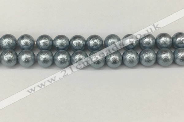 CSB2284 15.5 inches 12mm round wrinkled shell pearl beads wholesale