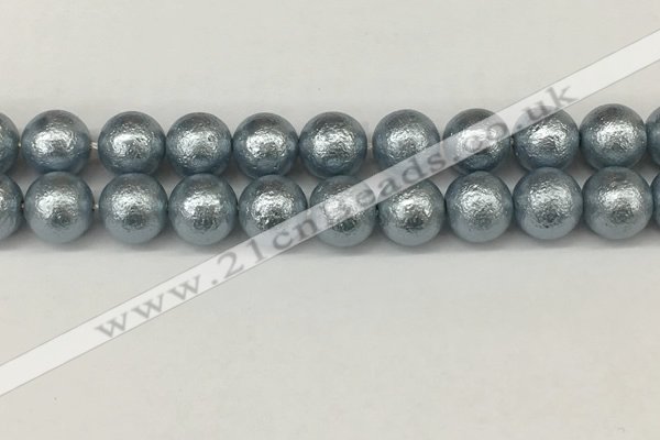 CSB2286 15.5 inches 16mm round wrinkled shell pearl beads wholesale