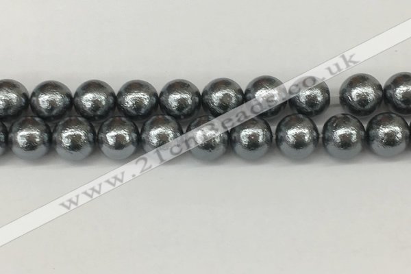 CSB2296 15.5 inches 16mm round wrinkled shell pearl beads wholesale