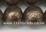 CSB2316 15.5 inches 16mm round wrinkled shell pearl beads wholesale