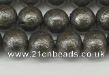 CSB2321 15.5 inches 6mm round wrinkled shell pearl beads wholesale