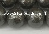 CSB2326 15.5 inches 16mm round wrinkled shell pearl beads wholesale