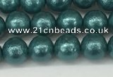 CSB2331 15.5 inches 6mm round wrinkled shell pearl beads wholesale