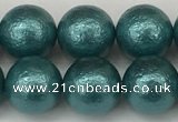 CSB2334 15.5 inches 12mm round wrinkled shell pearl beads wholesale