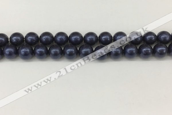 CSB2343 15.5 inches 10mm round wrinkled shell pearl beads wholesale