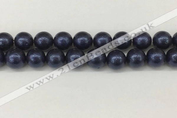 CSB2346 15.5 inches 16mm round wrinkled shell pearl beads wholesale