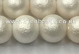 CSB2363 15.5 inches 10mm round matte wrinkled shell pearl beads