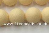 CSB2383 15.5 inches 10mm round matte wrinkled shell pearl beads