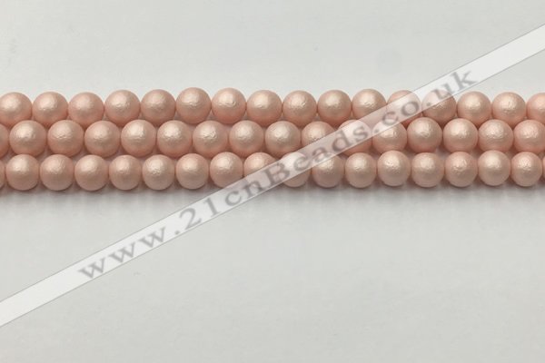 CSB2411 15.5 inches 6mm round matte wrinkled shell pearl beads