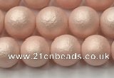 CSB2412 15.5 inches 8mm round matte wrinkled shell pearl beads