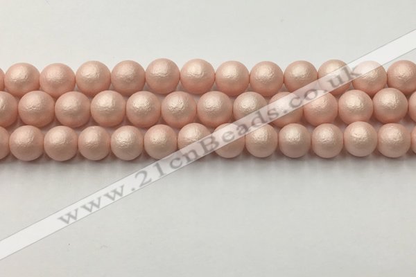 CSB2413 15.5 inches 10mm round matte wrinkled shell pearl beads