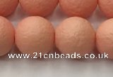 CSB2424 15.5 inches 12mm round matte wrinkled shell pearl beads