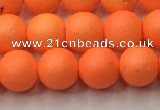 CSB2431 15.5 inches 6mm round matte wrinkled shell pearl beads