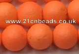 CSB2433 15.5 inches 10mm round matte wrinkled shell pearl beads