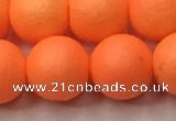 CSB2434 15.5 inches 12mm round matte wrinkled shell pearl beads