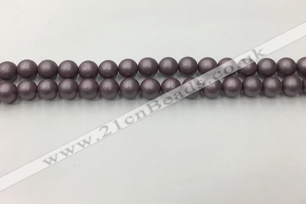 CSB2441 15.5 inches 6mm round matte wrinkled shell pearl beads