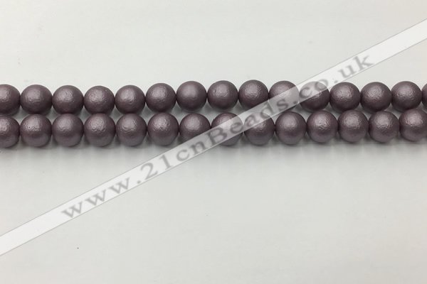 CSB2442 15.5 inches 8mm round matte wrinkled shell pearl beads