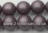 CSB2443 15.5 inches 10mm round matte wrinkled shell pearl beads