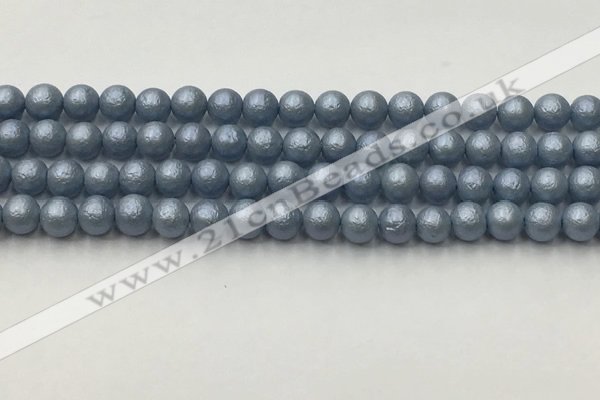 CSB2471 15.5 inches 6mm round matte wrinkled shell pearl beads