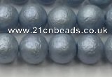 CSB2472 15.5 inches 8mm round matte wrinkled shell pearl beads