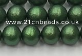CSB2541 15.5 inches 6mm round matte wrinkled shell pearl beads