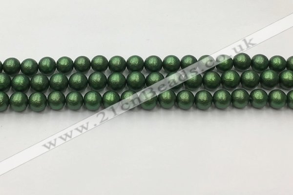 CSB2541 15.5 inches 6mm round matte wrinkled shell pearl beads