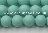 CSB2551 15.5 inches 6mm round matte wrinkled shell pearl beads