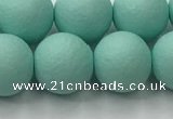 CSB2554 15.5 inches 12mm round matte wrinkled shell pearl beads